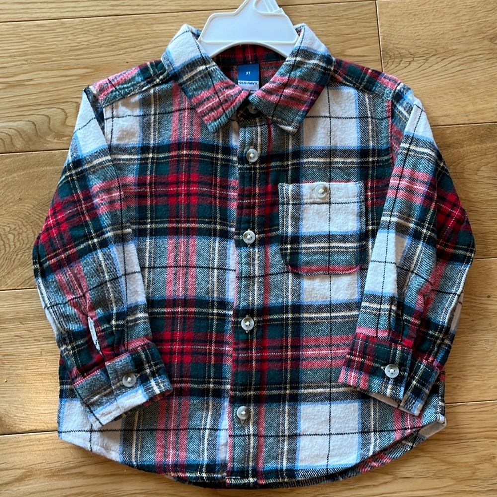 Old Navy 2T 100% Cotton Plaid Flannel